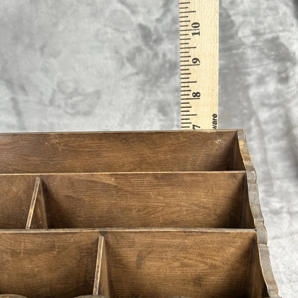 Vintage Lerner Faux-Wood Letter Holder Desk Top Organizer Boho Chic Cottagecore
